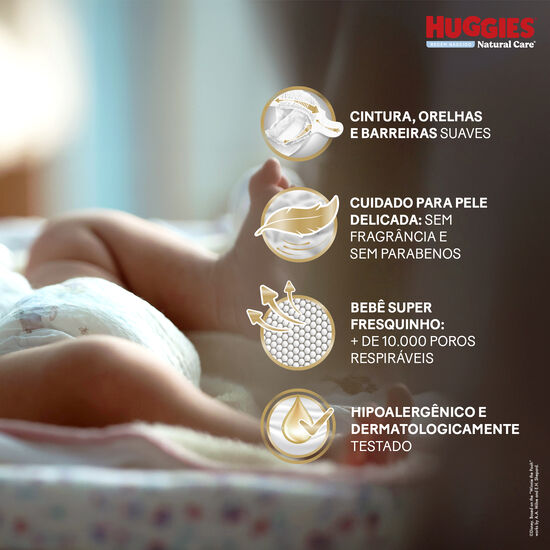 Fralda Huggies Natural Care P - 36 fraldas